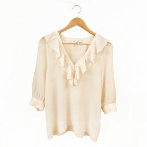 Joie Ivory Cream Silk Blouse